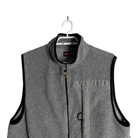 Nevada Gray Fleece Full Zip Sleeveless Vest - Picture 2 of 7